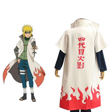 naruto wearing 4th hokage cloak.